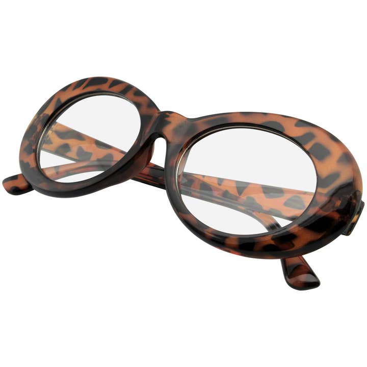 Emblem Eyewear - Vendita all'ingrosso Occhiali da vista - Unisex - Retro Flat Round anni '90 Fashion Clout Occhiali ovali Trasparente9