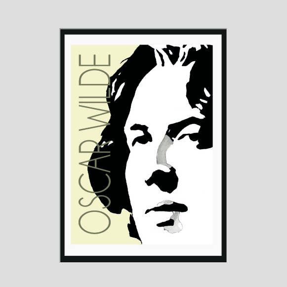 Oscar Wilde Art Poster - Large Format for wholesale by The Writer Illustrated