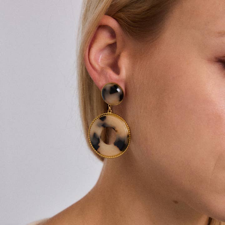 Gold Stainless steel earrings 124RX194 for wholesale on Faire1