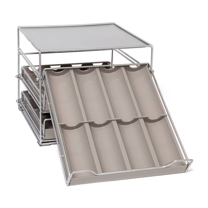 Lipper International - Wholesale Spice Rack - 3-Tier Tilt-down Spice Drawer - 24 bottles
