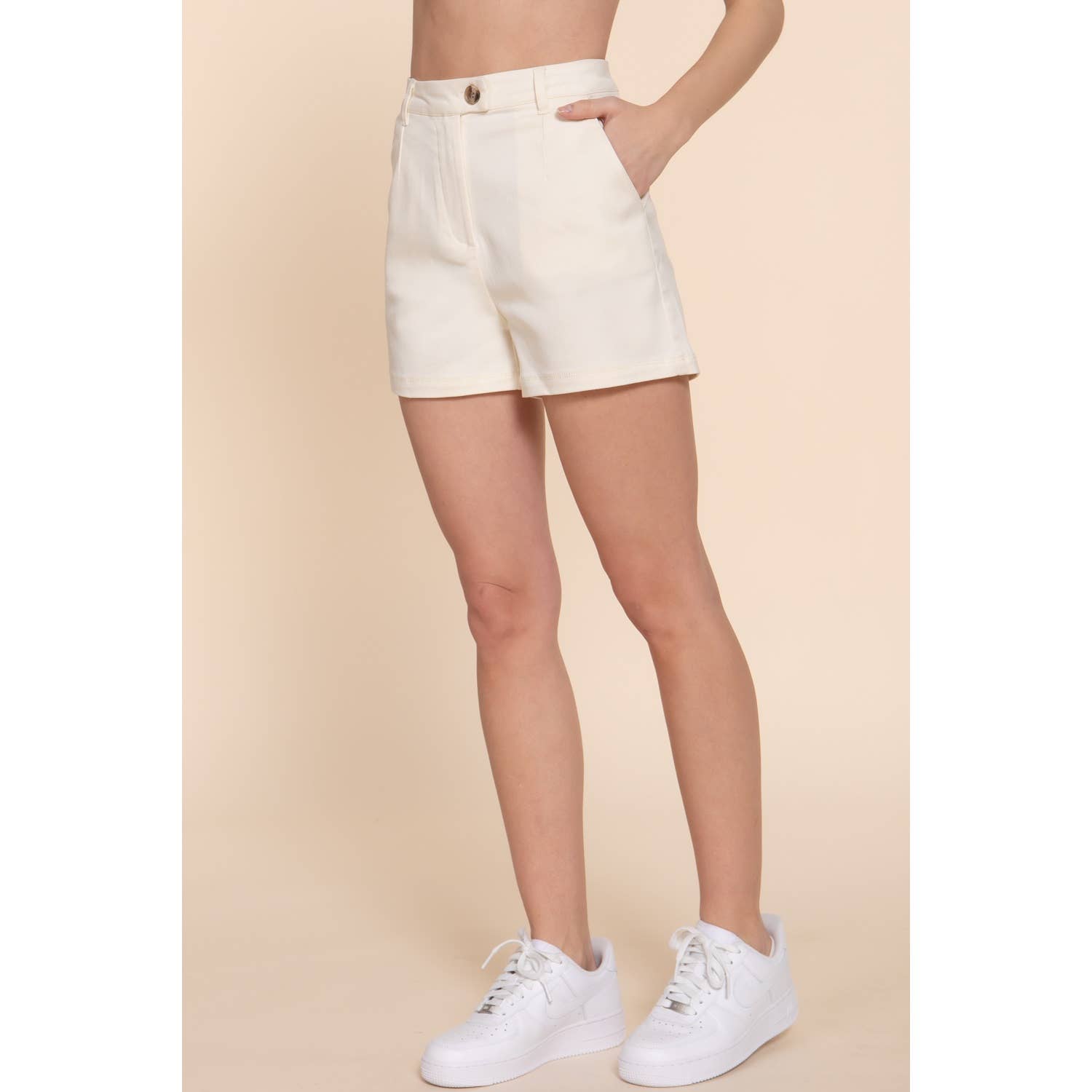 Apolline - Wholesale Shorts - Women's - HIGH WAIST SIDE POCKET STRETCH SHORTS6