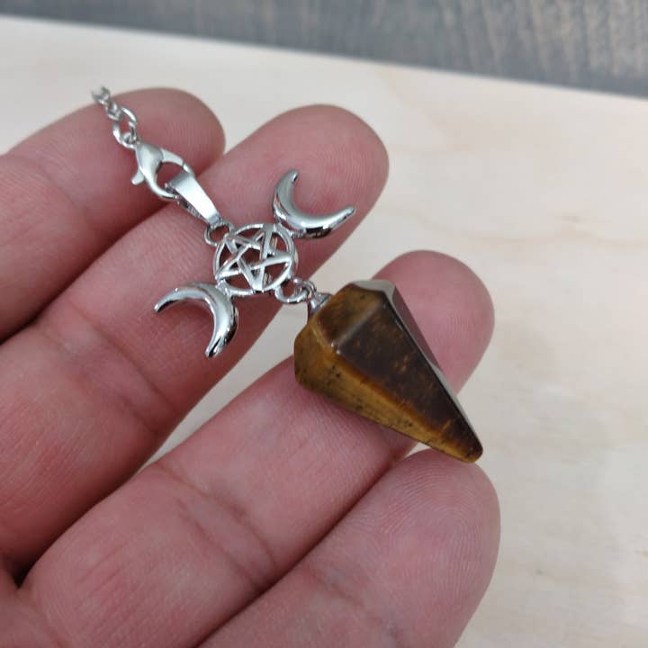 Keystone Crystals - Wholesale Meditation Supplies - Triple Moon Gemstone Pendulums4