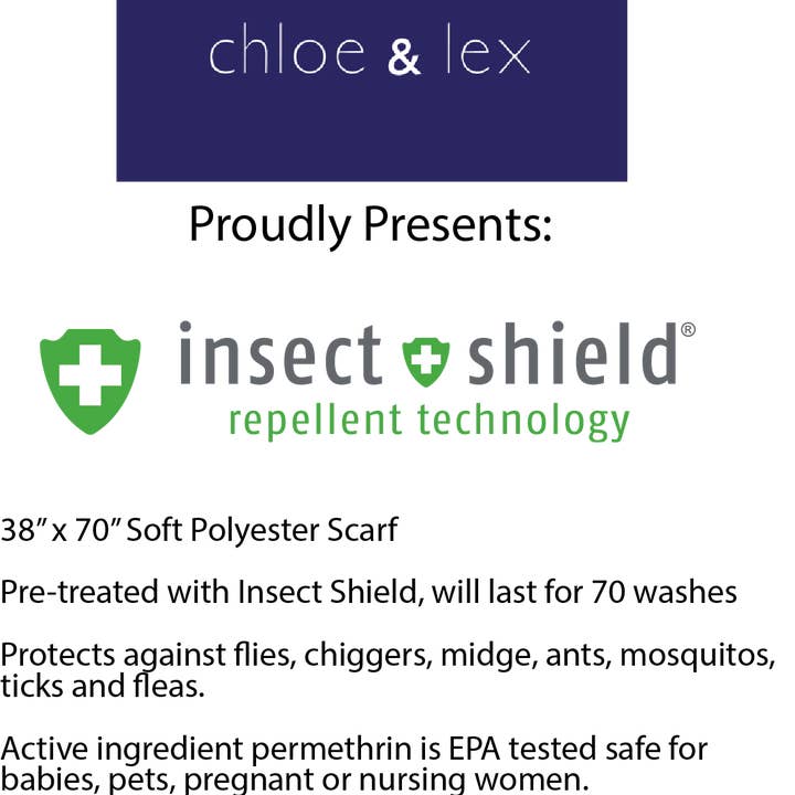 Chloe & Lex - Wholesale Scarf - Women's - Insect Shield Protection Bug Repellent Clothing Womens Scarf9