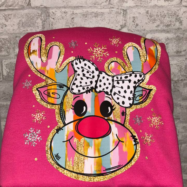 Christmas Reindeer (sweatshirt) for wholesale by Three Threads Co.