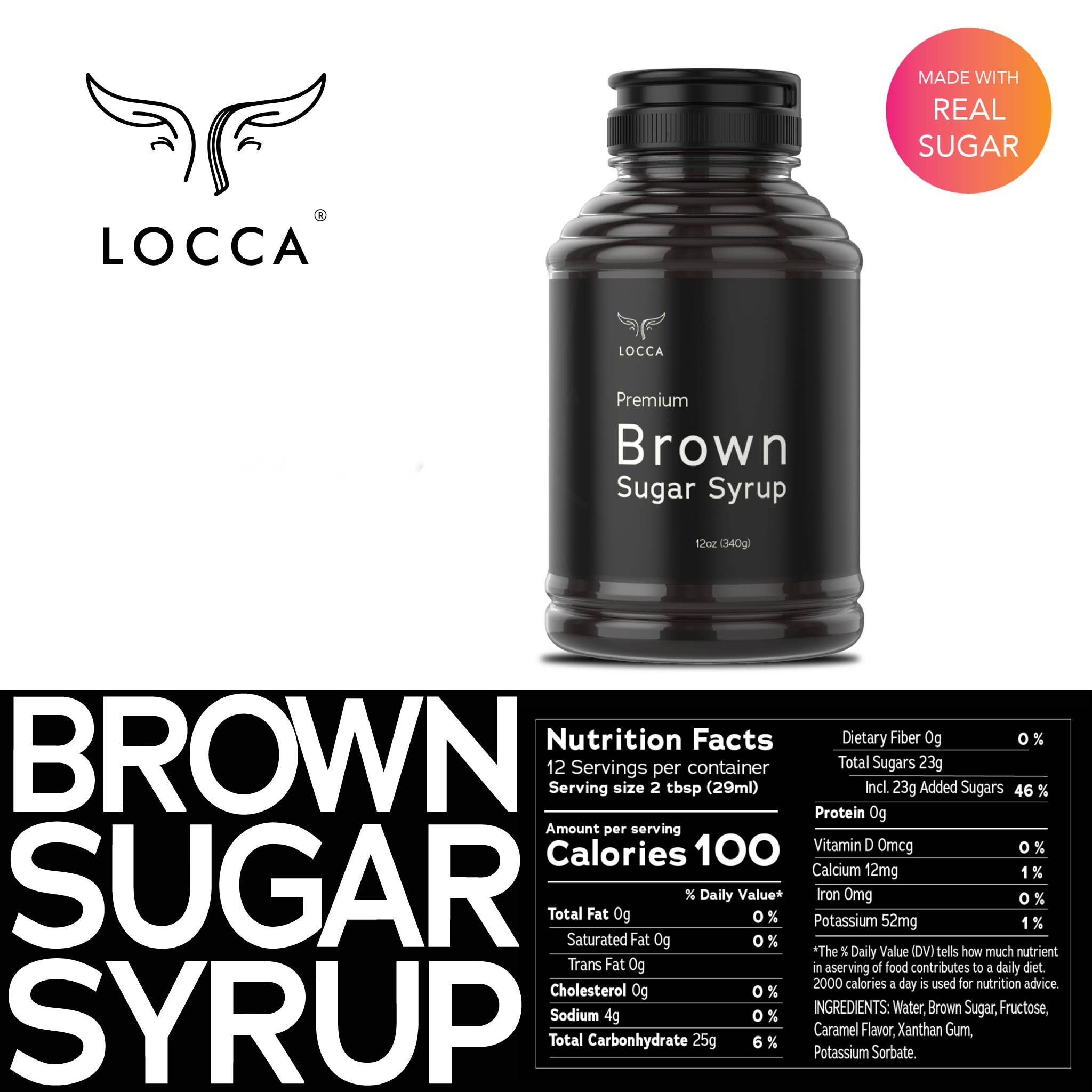 Locca - Wholesale Cocktail Mix/Syrup - Locca Brown Sugar Syrup4