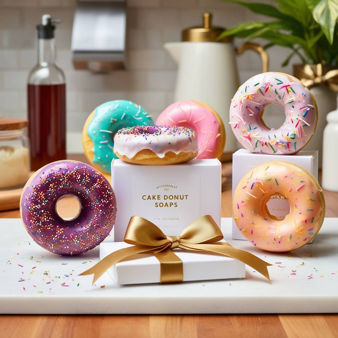 Beautique Goals - Wholesale Bar Soap - Gentle Glow Donut Soap Bars4