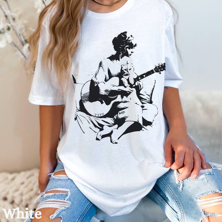 SONDO DESIGN LTD - Wholesale T-Shirt (Graphic) - Women's - Tortured Poets Love Cats Shirt, Taylor Swifties TTPD Shirt