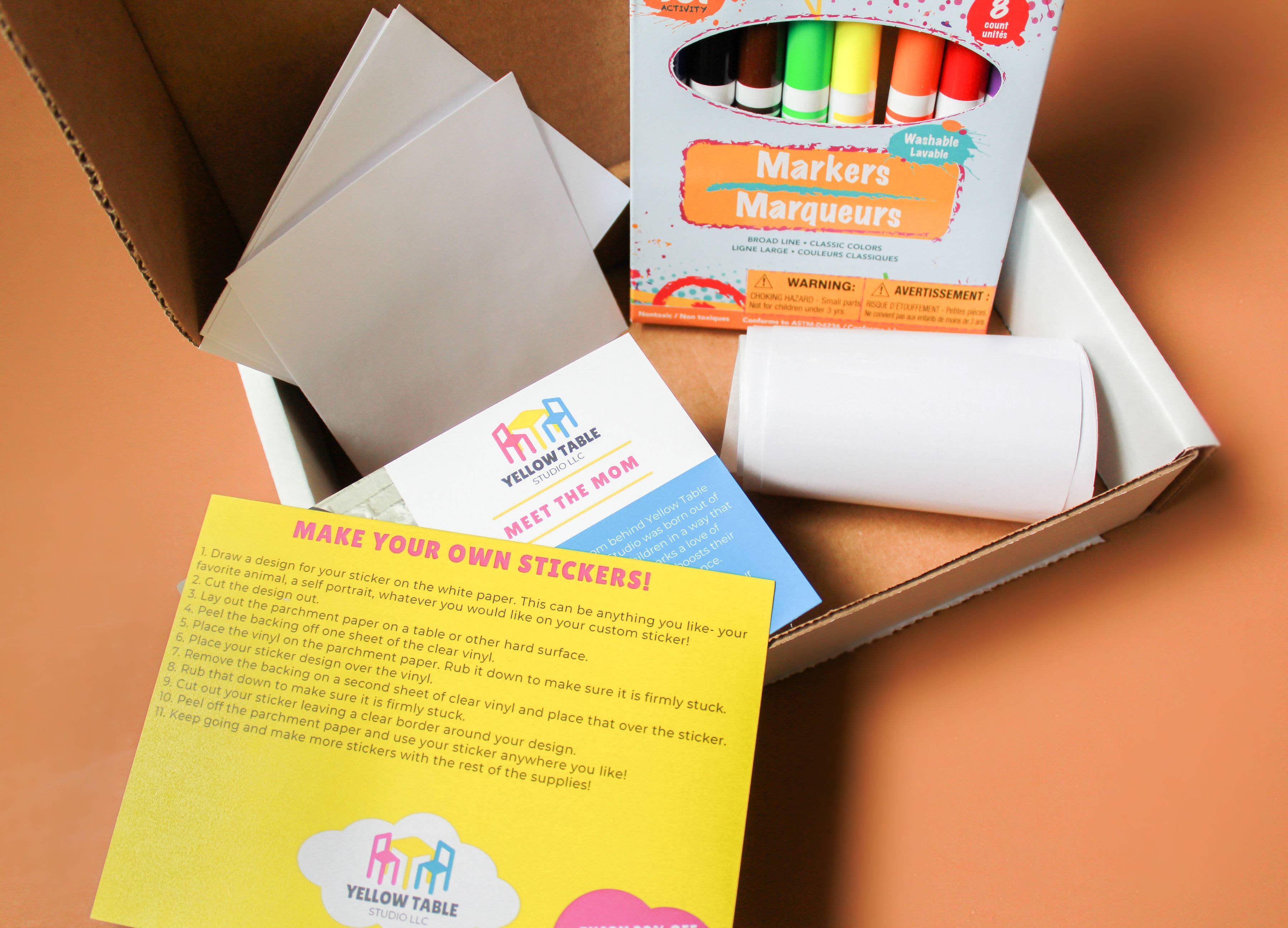 Yellow Table Studio LLC – wholesale DIY craft kit – Child – DIY Custom Sticker Kit5