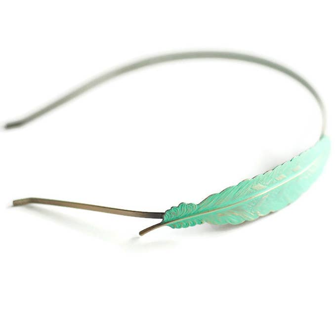 Gleeful Peacock - Wholesale Fashion Headband - Women's - Feather Quill Headband2