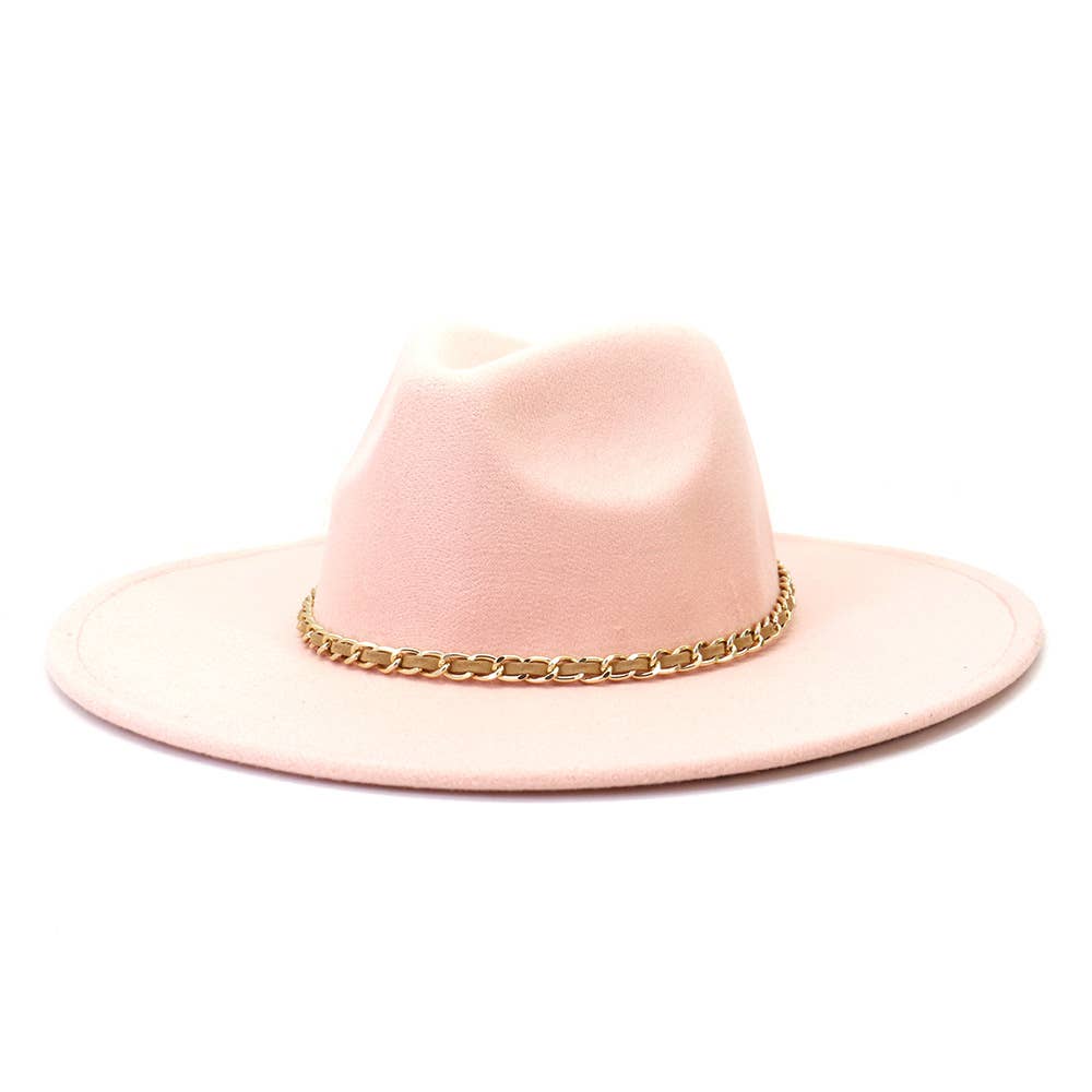 Suzie Q USA - Wholesale Fedora - Women's - Camel Chain Big Brim Peach Heart Top Hat19