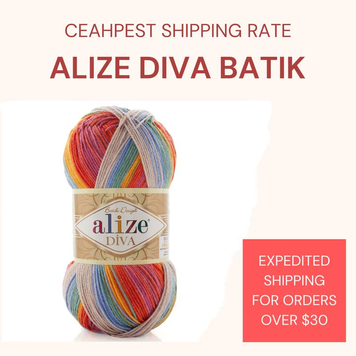 Alize Diva Batik| Summer yarn | Acrylic yarn | Amigurumi and other Purchase Wholesale batik material. Free Returns & Net 60 Terms on Faire trending on Faire.