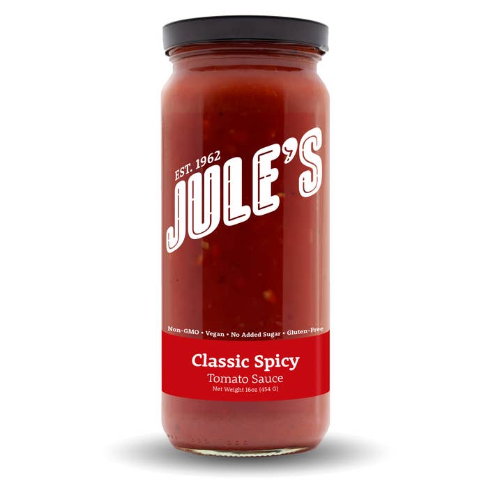 Classic Spicy Tomato Sauce for wholesale by Jule's Tomato Sauce