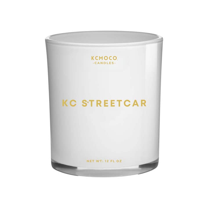 BOUGIE KC STREETCAR - GRAND POT BLANC pour la vente par KCMOCO. Candles