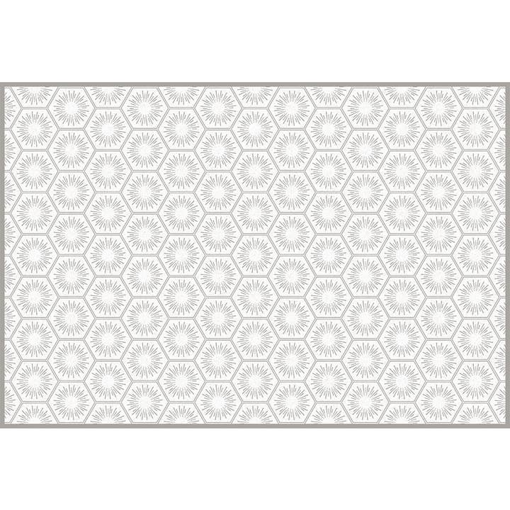 Tapis de sol en vinyle gris Hello Sunshine, 38 po x 56 po pour la vente par Tempaper & Co ®