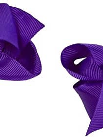 Set of 2 - 2.75 Inch Grosgrain Ribbon Children's Hair Bows for wholesale by Funny Girl Designs