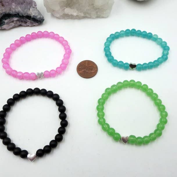 Jewels For Hope - Venta al por mayor Pulseras de abalorios/colgantes - Pulsera de corazón, pulsera con dijes para adolescentes, joyas para niñas