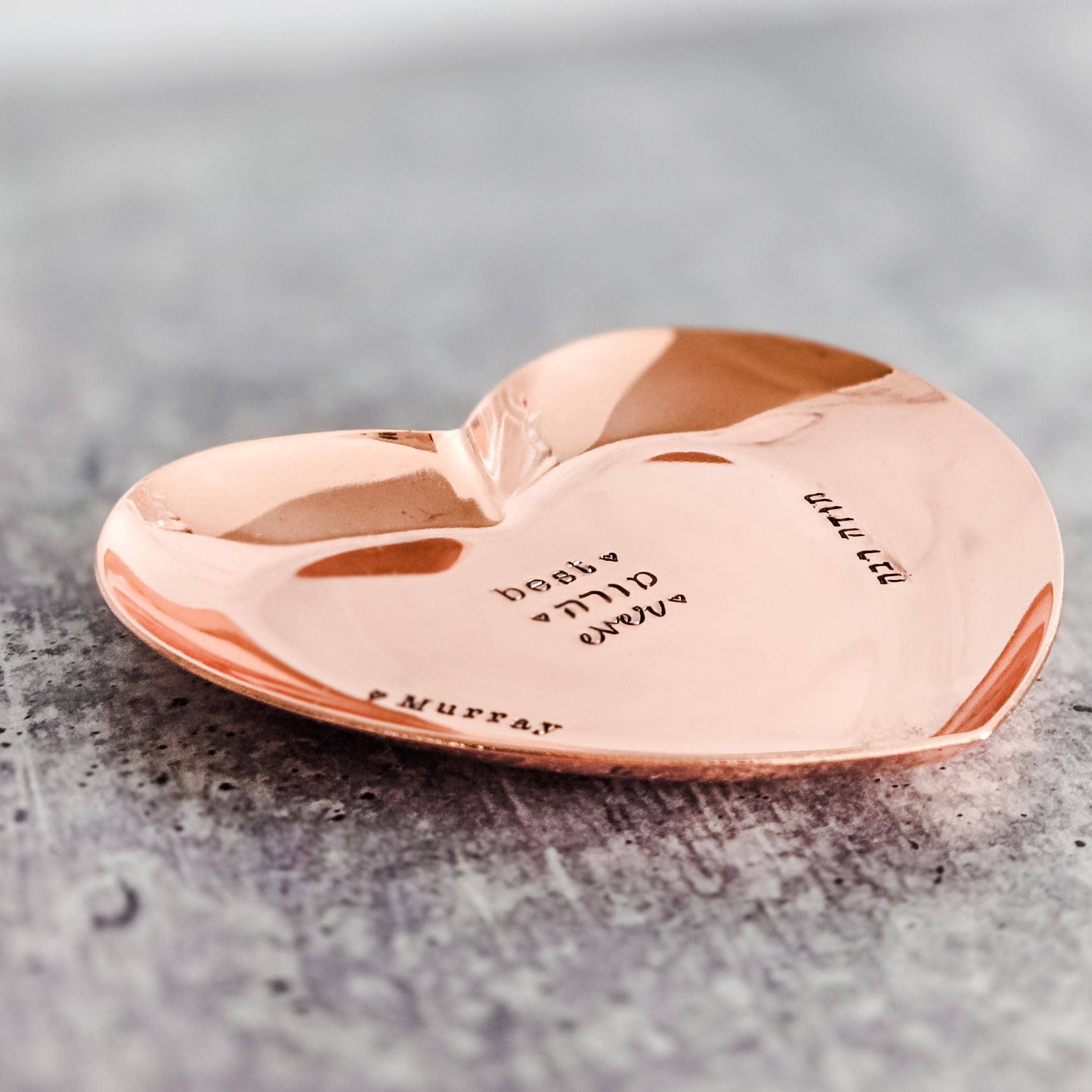 Salt Sparkle Shalom - Wholesale Jewelry Dish - Best Morah Ever Heart Shaped Dish for Teacher6