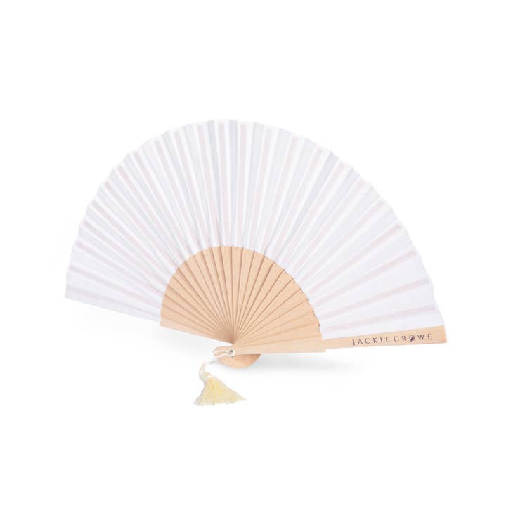 Linen Fan - Ivory for wholesale by Jackie Crowe