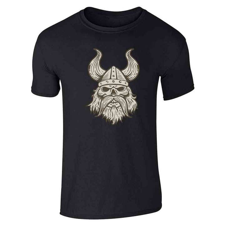 Viking Skull Helmet Unisex Tee for wholesale by Pop Threads