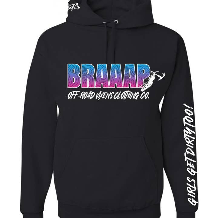 Braaapiness Pullover Hoodie - Snow Bike and other Purchase Wholesale comfy down. Free Returns & Net 60 Terms on Faire trending on Faire.