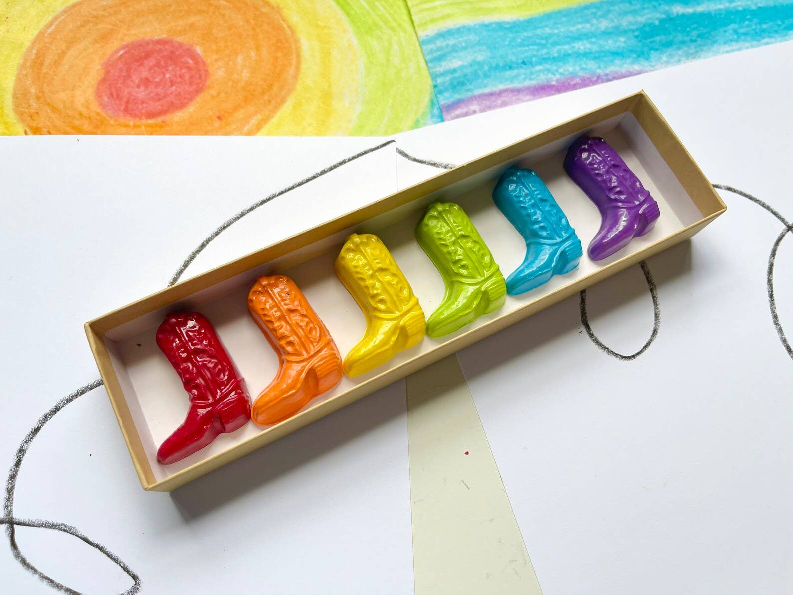 KagesKrayons - Wholesale Crayons - Kids & Baby - Cowboy Boot Crayons Gift Box3