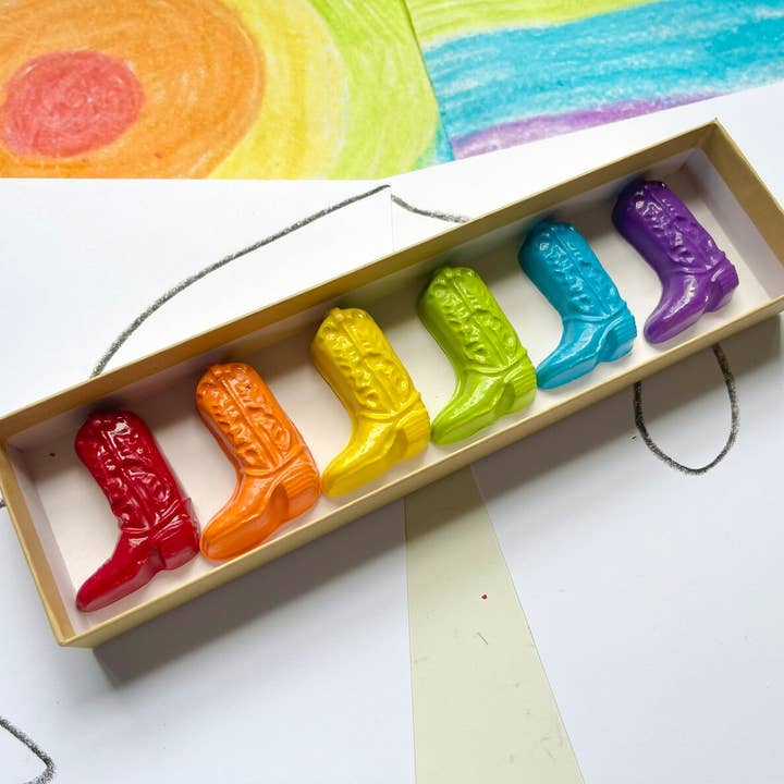KagesKrayons - Wholesale Crayons - Kids & Baby - Cowboy Boot Crayons Gift Box3