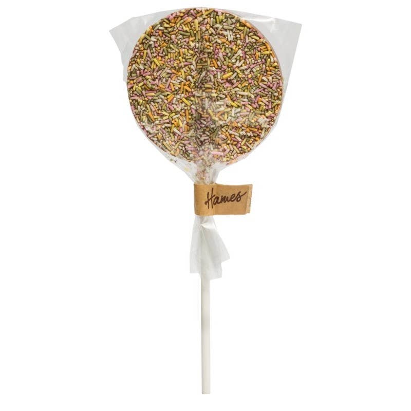 Hames Chocolates – wholesale Lollipop – UK ONLY Milk Lollipop Sprinkles1