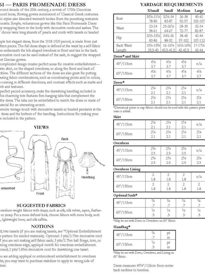 Folkwear - Wholesale Dress – Women's - 261 Paris Promenade Dress - Sewing Pattern10