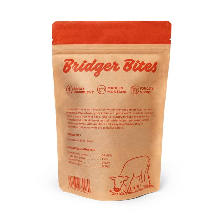 Bridger Bites, LLC - Wholesale Pet Treats - Dog - Freeze-Dried Beef Heart1