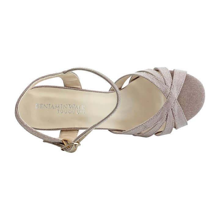 Benjamin Walk - Wholesale Low Heels - Women's - Maeve Shimmer Material Sandals with 2.5" Block Heel7