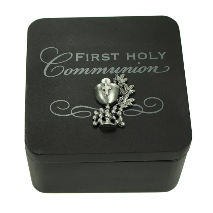 Abbey + CA Gift - Wholesale Keepsake Box - Kids & Baby - Communion Black Keepsake Box4