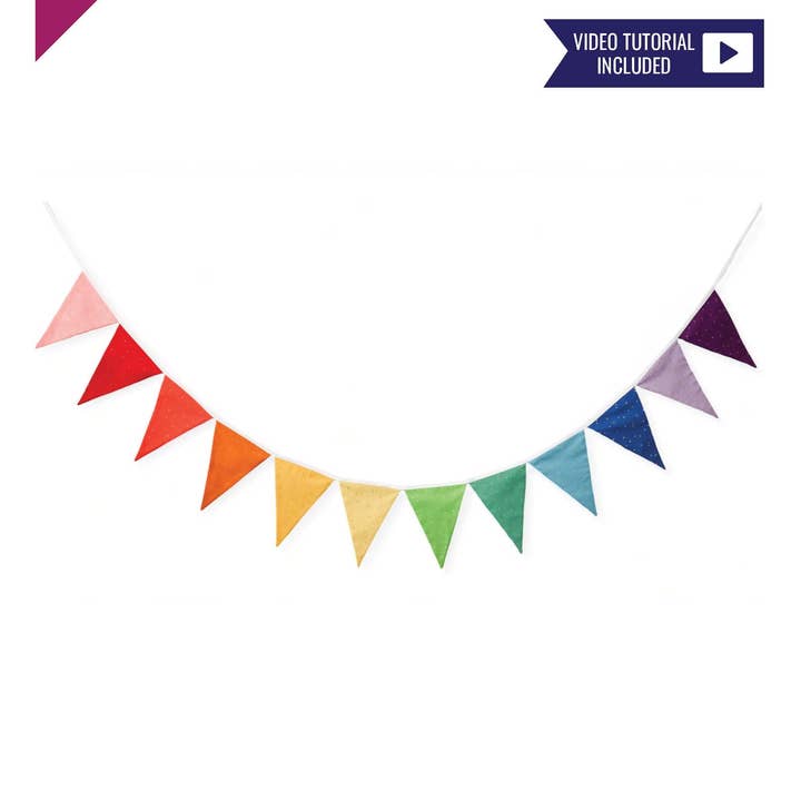 Pennant Banner - Printed Pattern & Video Tutorial for wholesale by Crosscut Sewing Co.