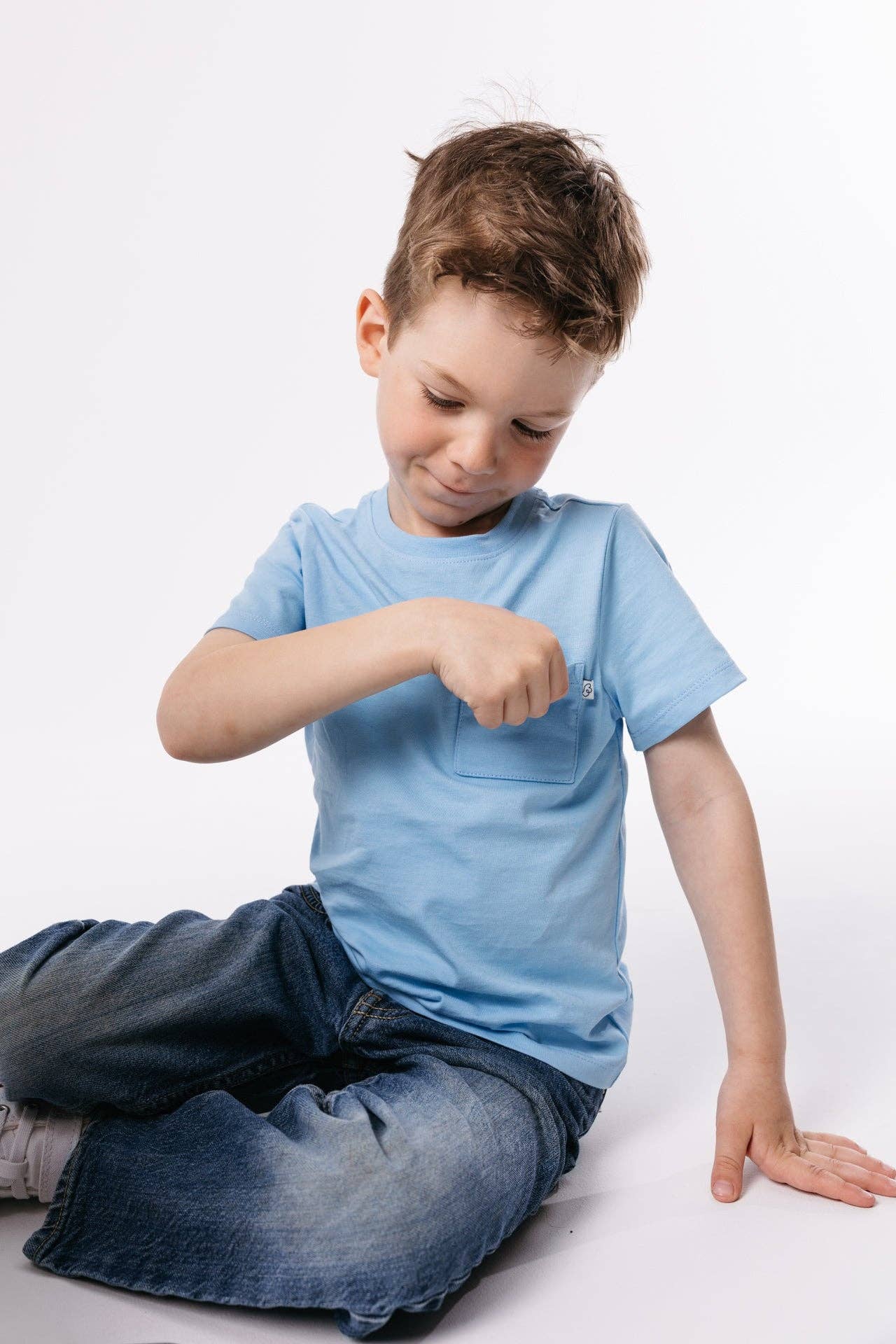 Holy Pals - Vente T-shirt – enfant - T-shirt à manches courtes avec poche de prière bleue en coton4