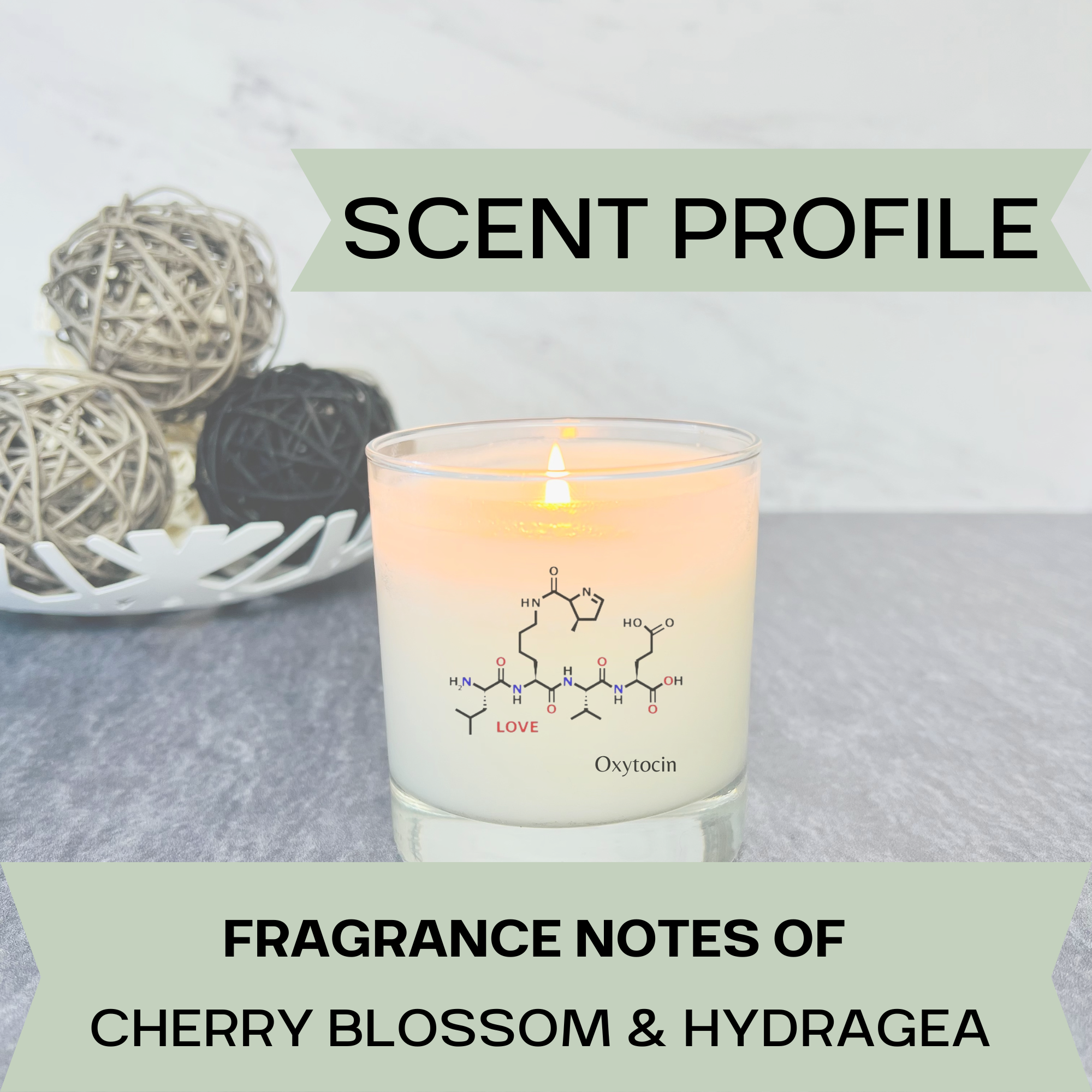 Out of Darkness Candle Co - Wholesale Jar/Filled Candle - Oxytocin Molecule Soy Candle Chemistry Eco Friendly  8 oz7