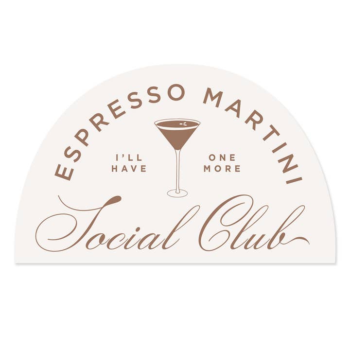Maddon and Co - Wholesale Sticker - Espresso Martini Social Club Vinyl Sticker
