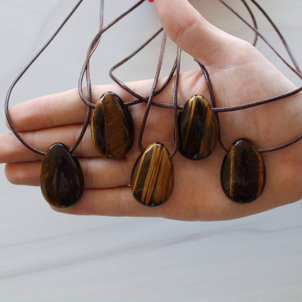 Pebble House - Wholesale Pendant/Charm Necklace - Tiger's Eye Polished Necklace (Crystals & Stones)1