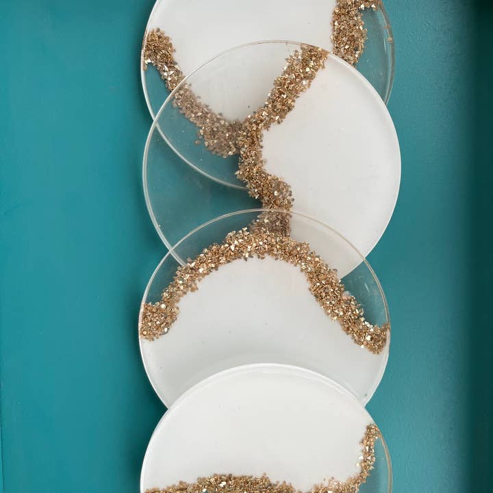 Sous-verres Pure White Tides pour la vente par Trayholics