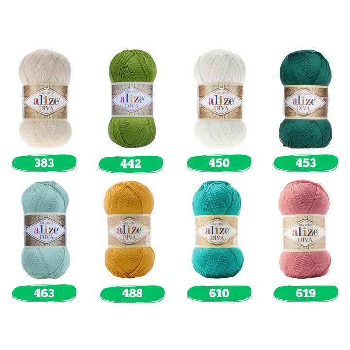 Craftsyarn - Venta al por mayor Hilos - Alize Diva | Hilo veraniego | Hilo acrílico | Hilo8