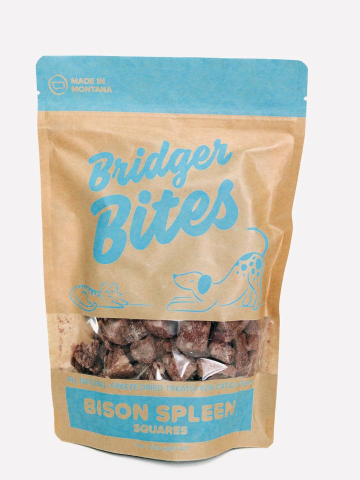 Freeze-Dried Bison Spleen for wholesale by Bridger Bites, LLC