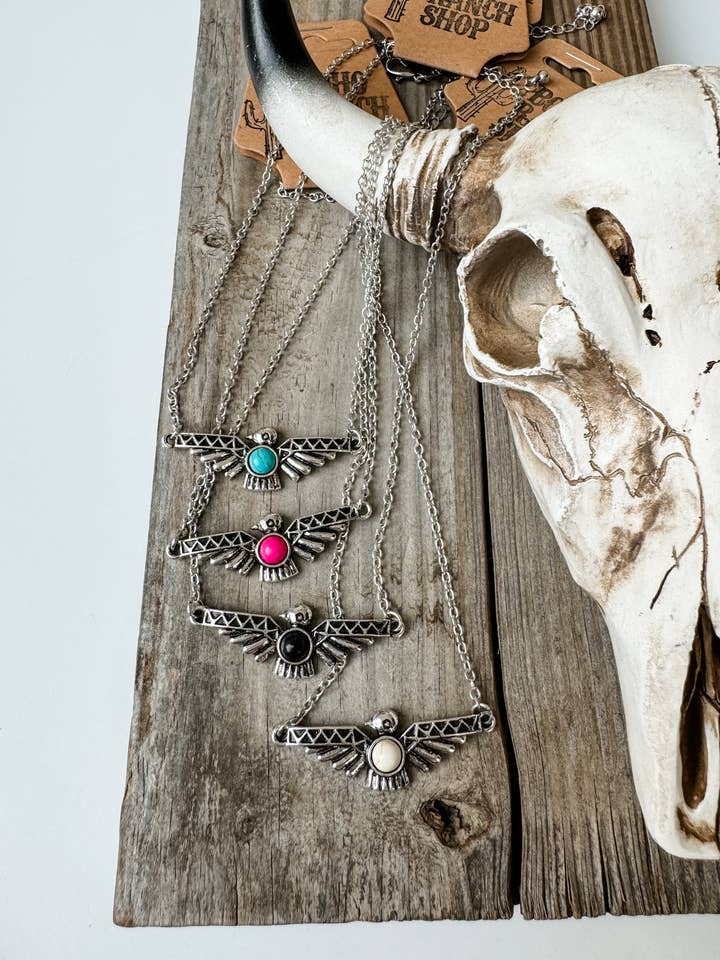 Western Thunderbird Pendant Necklace for wholesale by Boho Ranch Shop
