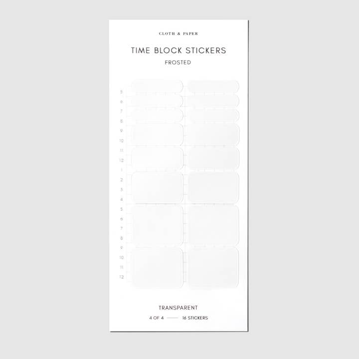 Cloth & Paper - Wholesale Sticker - Time Block Sticker Set9