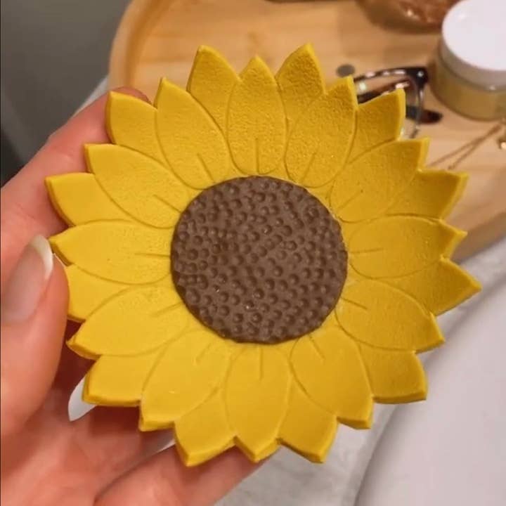 Prato de bugiganga de girassol por atacado de Clay By Kass