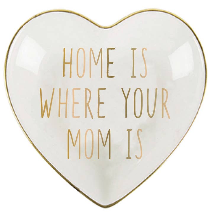 Ceramic Heart Trinket Tray | Home Is Where Your Mom Is for wholesale by soiree-sisters