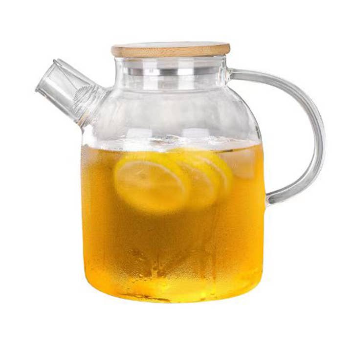 Tea soul - Wholesale Tea Pot - Glass teapot with filter and bamboo lid 1.5 L