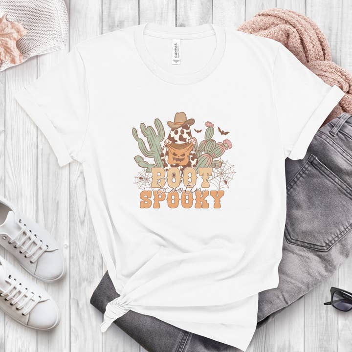 Chemise d'Halloween Boot Spooky pour femme, tailles S à 2XL pour la vente par Shine Thrive Grow