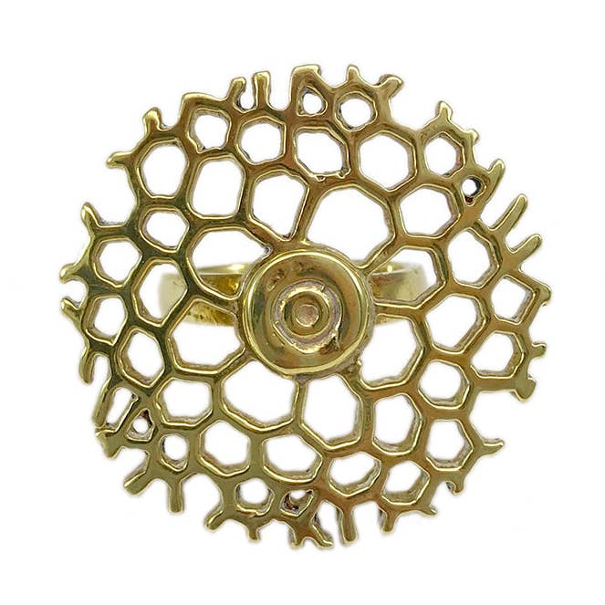 Bombshell Honeycomb Ring for wholesale by SLATE + SALT