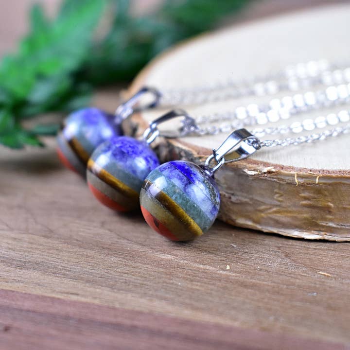 Chakra Orb Necklace for wholesale by Ewelina Pas Jewelry