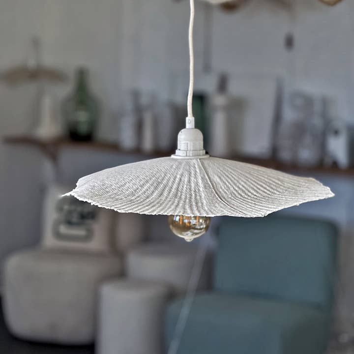 White Lampshade for suspension Louise mm L60 W54 H7cm for wholesale on Faire