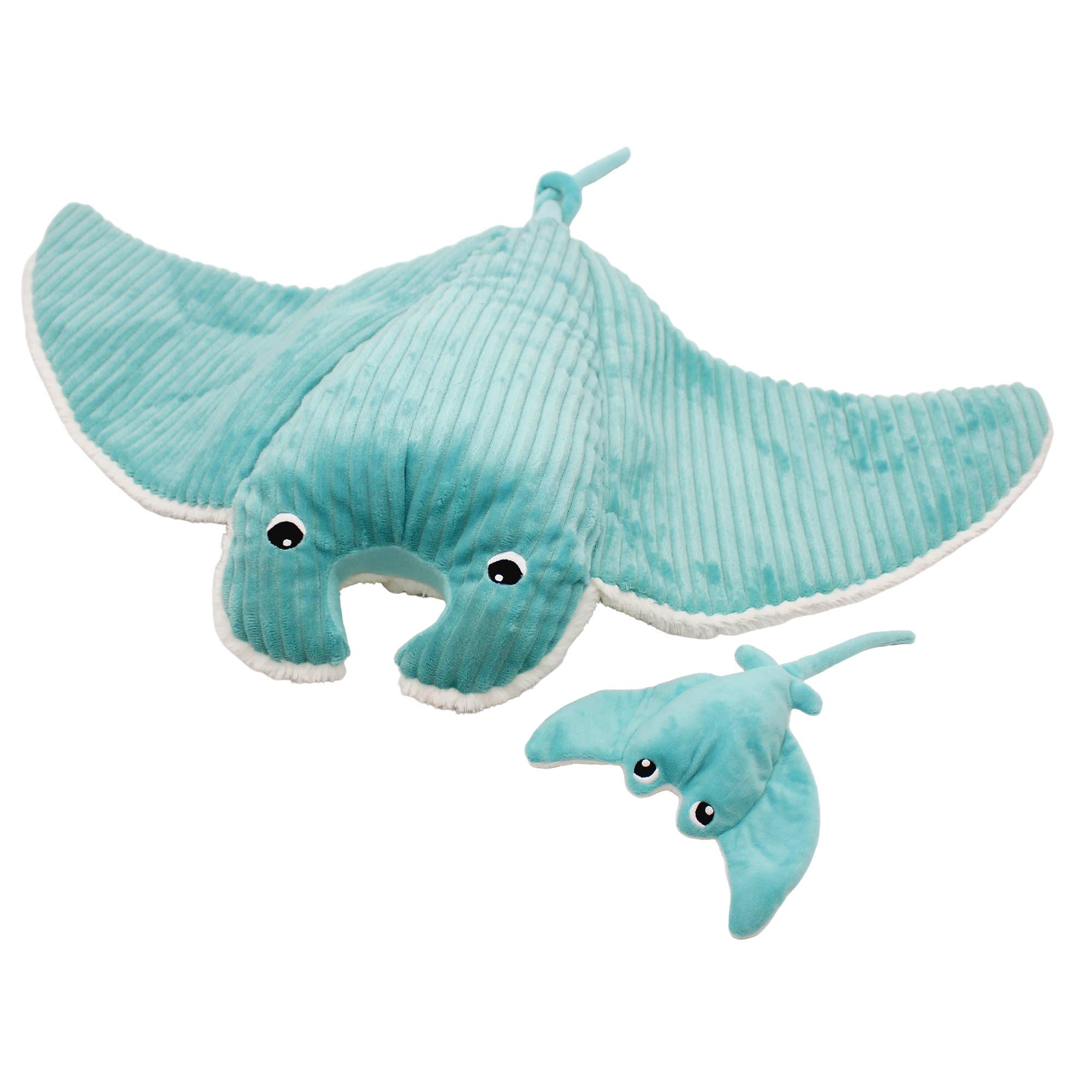 Les Déglingos, France - Vendita all'ingrosso Peluche - Bambini e neonati - Les Ptipotos manta raye e peluche baby azzurro acqua 72 cm0