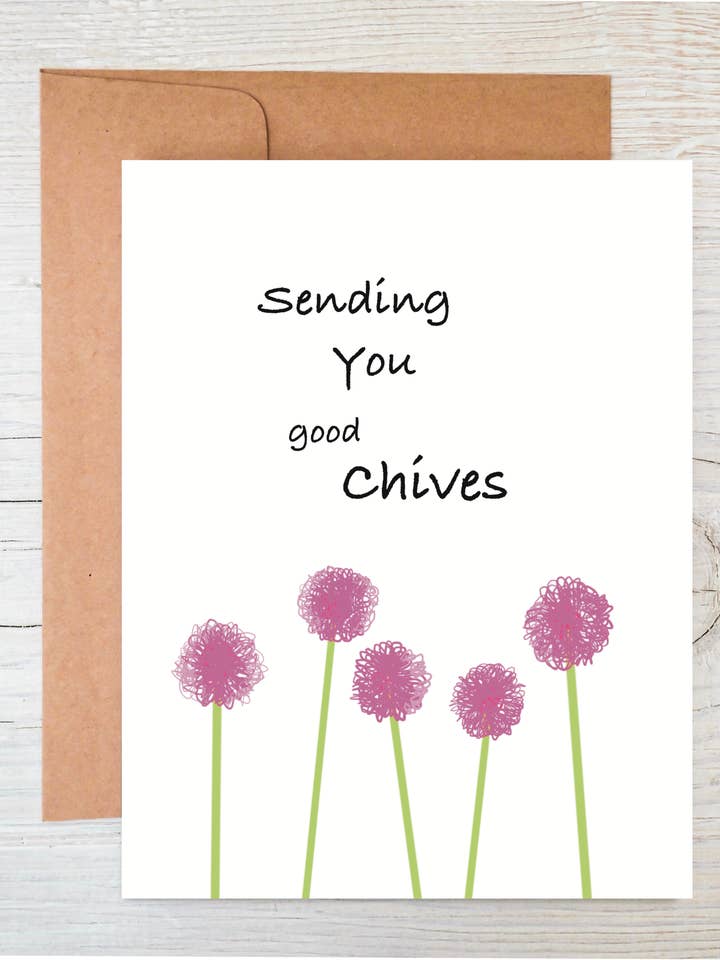 Plantable Herb Card | Chive Herb Card | Eco Card | Sending for wholesale by The Raven’s Edge Studio
